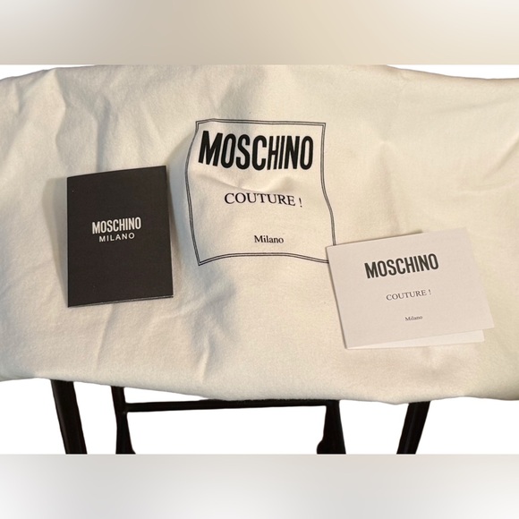 Moschino NWT Sz 38 Vero Cucio Silver Metallic Knee-High Stiletto Boots (SH292) - Picture 12 of 15